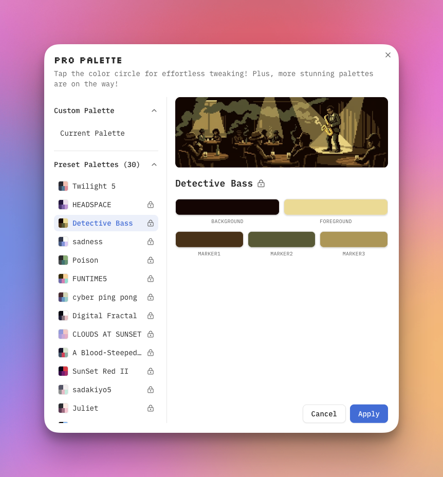 Pro Preset Palette